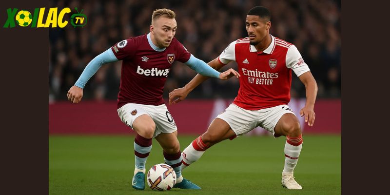 Jarrod Bowen đối đầu William Saliba trong màn so tài căng thẳng Arsenal vs West Ham United.